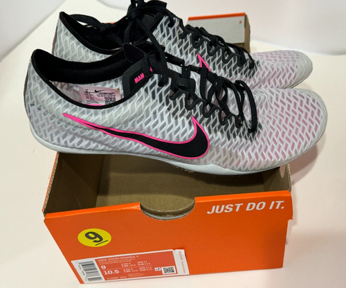 Nike ZOOM MAMBA V Distance Running Shoe PLATINUM MEN'S SIZE 9 AJ1697-002 NEW - Picture 2 of 8