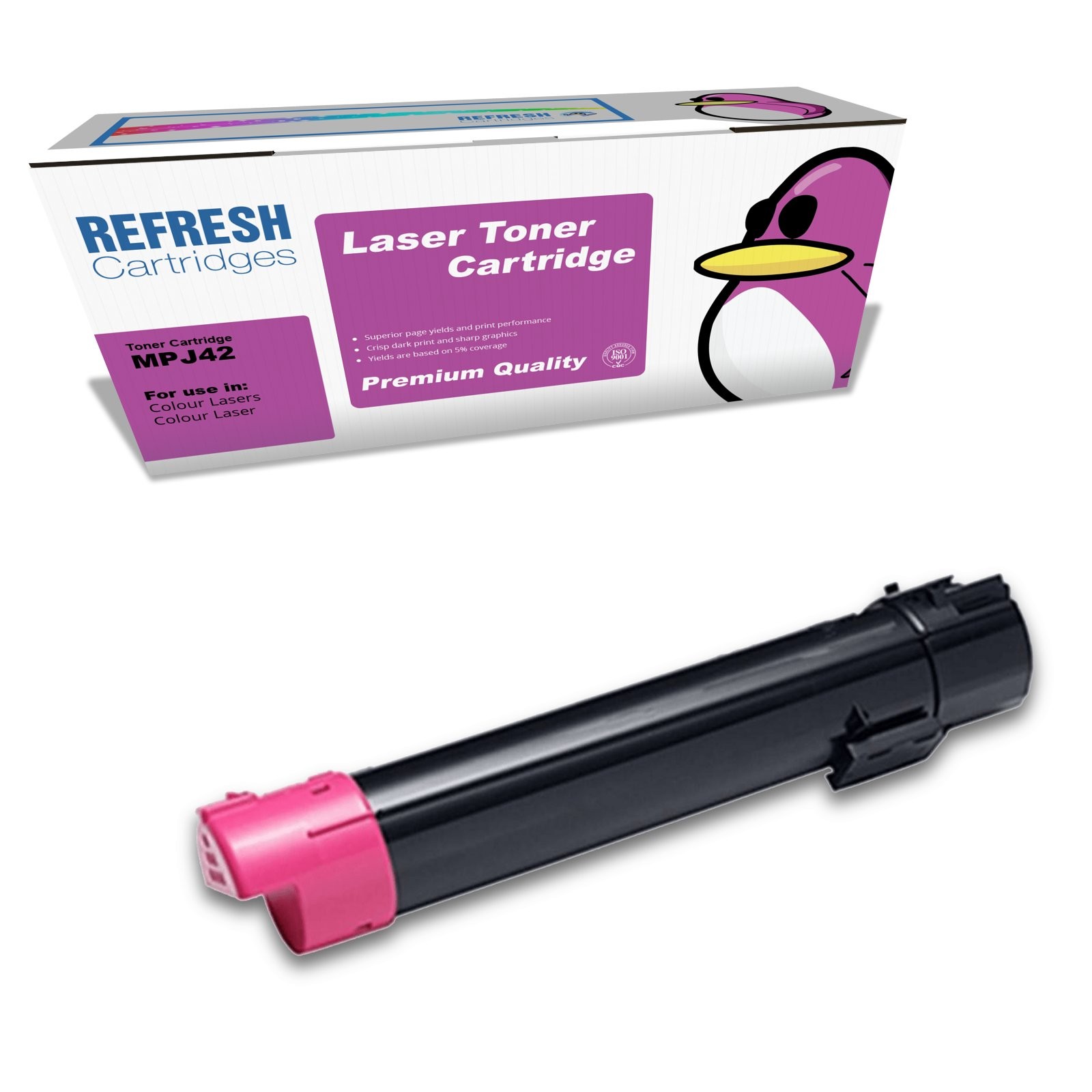 Refresh Cartridges Magenta 593-BBCX Toner Compatible With Dell Printers