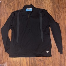 Callaway Men s Quarter Zip Jacket X Series Blue Fleece Lined Size XXLarge