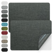 Fabric Repair Patches 8x11 Inch, 2 Pcs, Sofa Couch Car Seat, Dark Grey