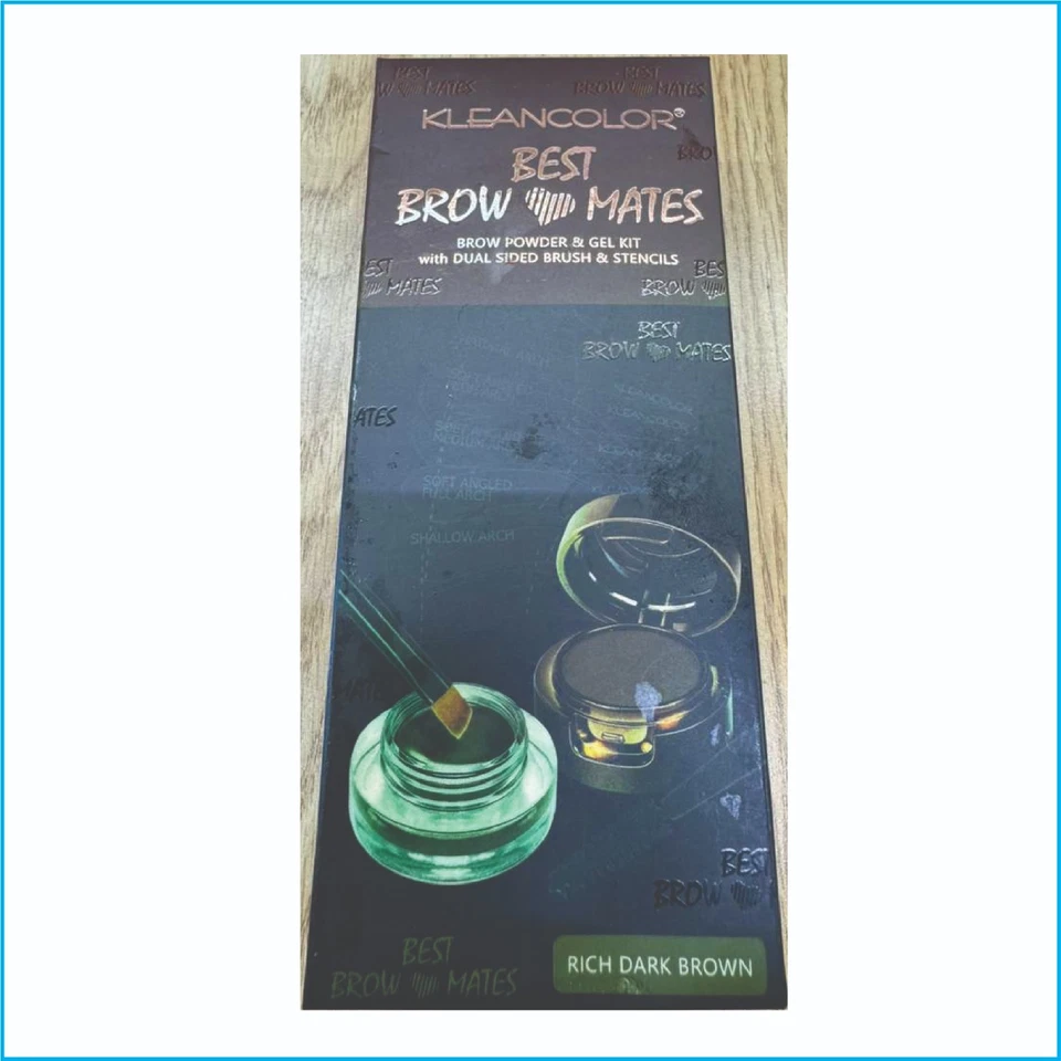 Kleancolor Best Brow Mates Brow Powder & Gel Kit Rich Dark Brown Shade - Image 4 of 4