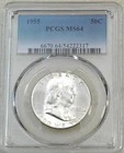 1955 P Franklin Half Dollar PCGS MS64 99% FBL Frosty Luster PQ New Holder #K415L