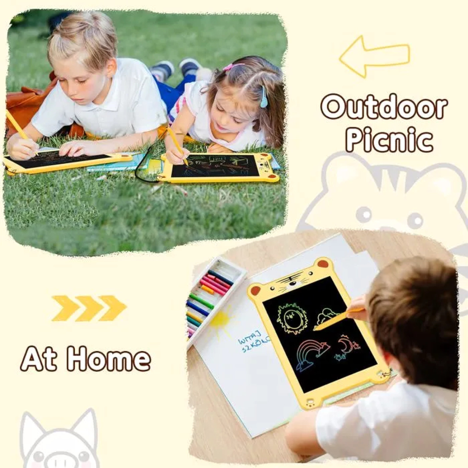 Tablette ecriture LCD effaçable écran couleur 8.5 pouces AGPTEK - 2