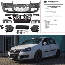 Stoßstange Vorne KOMPLETTSET+ Nebel Smoke für VW Golf 5 + Schrauben + *ABE*