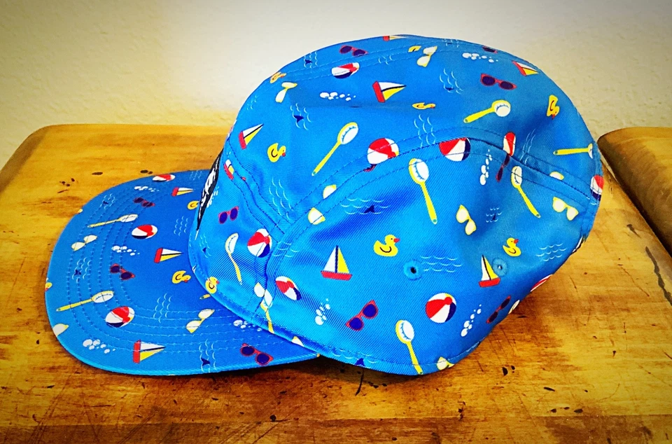 Nike SB Sombrero Adulto Azul Skateboarding Playa Baño 5 Paneles Ajustable Correa Gorra Foto 4 de 4