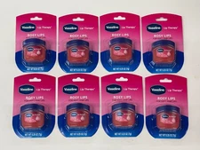 8 Pack (0.25oz Each) Vaseline Lip Therapy Rosy Mini Lip Balm for Soft Pink Lips