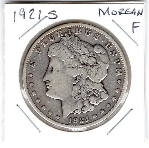 1921  S  USA,  $1  Morgan Silver Dollar, VF