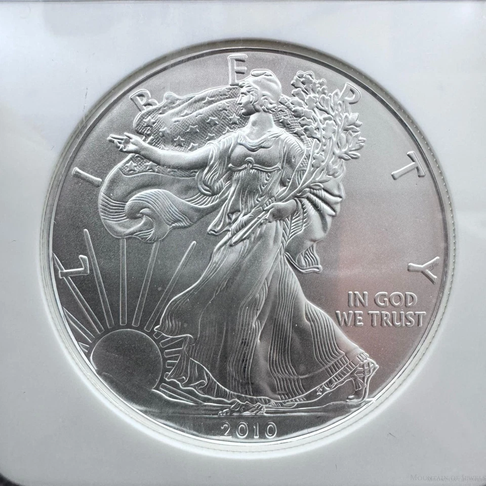 2010 US 1.0oz.999 Fine Silver American Silver Eagle NGC MS69 #3374605-292EX - Image 2 of 4