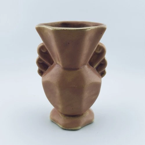 Vintage Small Matte Pink Bauer Potter Vase 4”