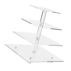  4 Layers Cake Display Stand Cupcake Holder Shelf Square Acrylic Rack