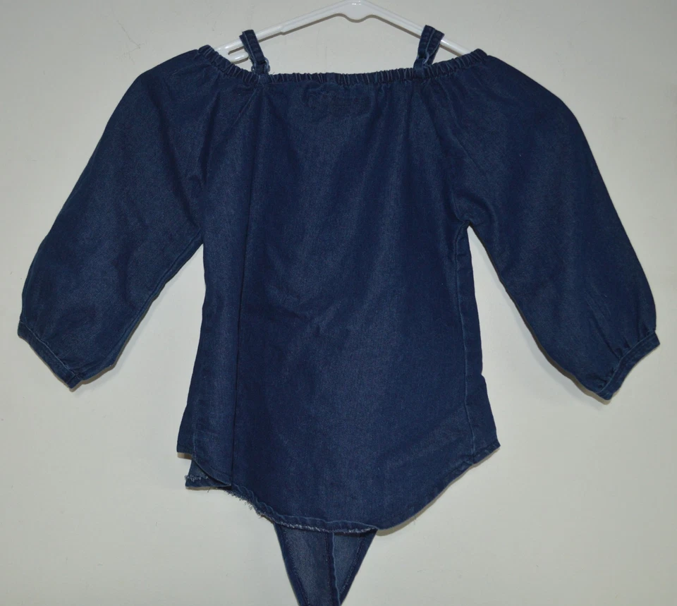 Top vaquero con botones para casa de muñecas niñas manga larga talla 6X Foto 4 de 4