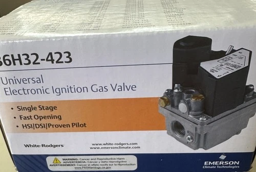 Emerson White-Rodgers Universal Electronic Ignition Gas Valve 36H32-423 (New)