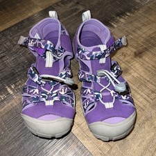 KEEN Big Kids Seacamp II CNX Sandal SZ 4 Swimming Summer Purple Camo Hiking