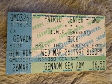 1997 Beck Concert Ticket - Patriot Center GMU...