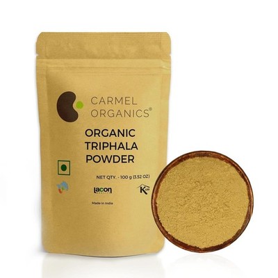 CARMEL ORGANICS Triphala Fruits Powder Hilft Verstopfung zu lindern 100g