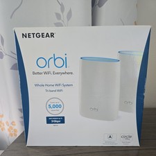 Netgear Orbi AC3000 Tri-Band Wireless Router RBR50v2 and Satellite RBS50v2 USED