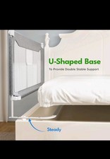 Toddler Bed Rail, 2 Minutes Assembly Foldable Bed Rails