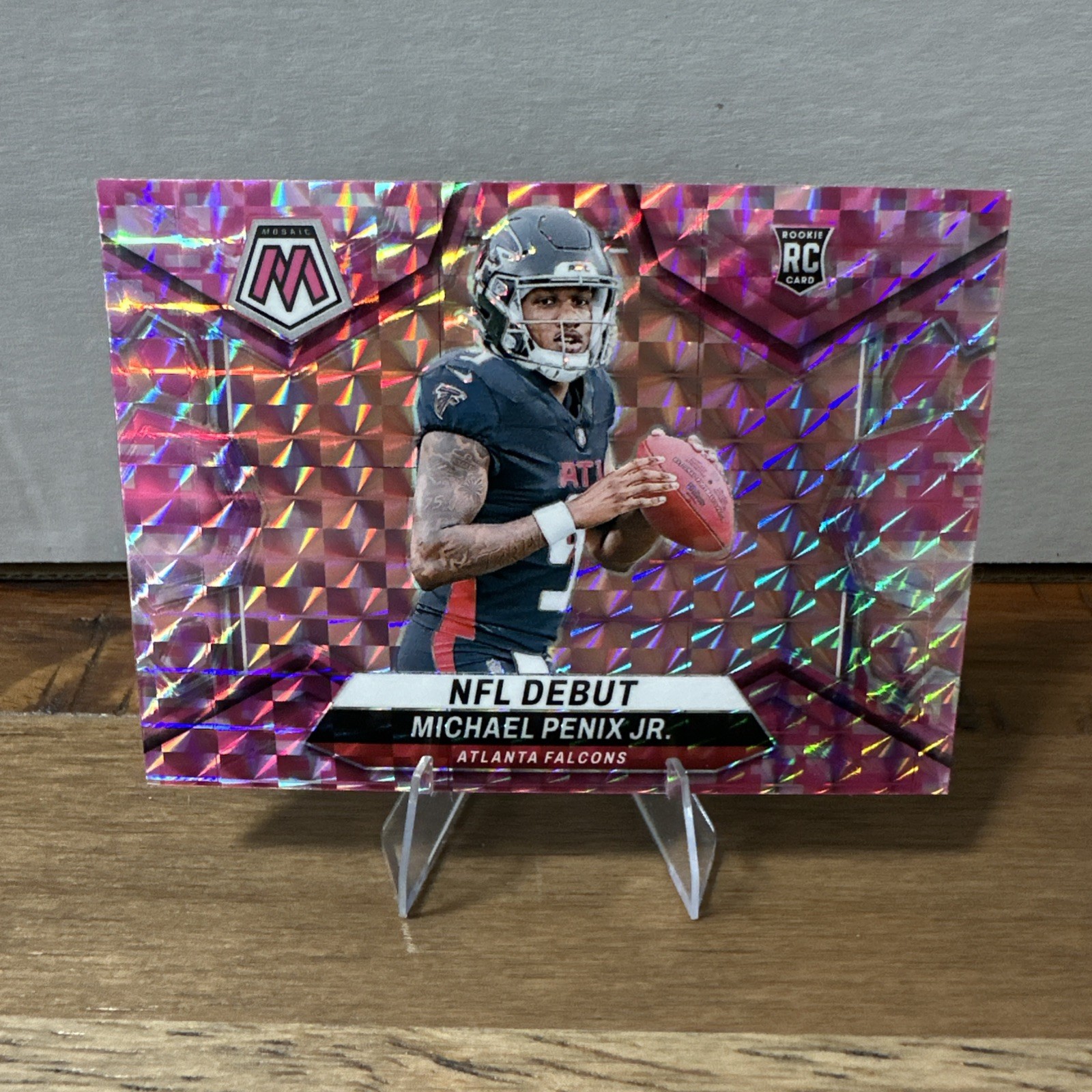 2024 Panini Mosaic - NFL Debut Michael Penix Jr #274 Camo Pink Mosaic Prizm (RC)