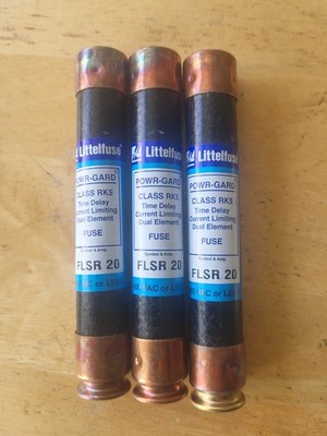 BRAND NEW Little fuse FLSR 20  600 Volt RK5 Current-Limiting Fuse (3 Pack)