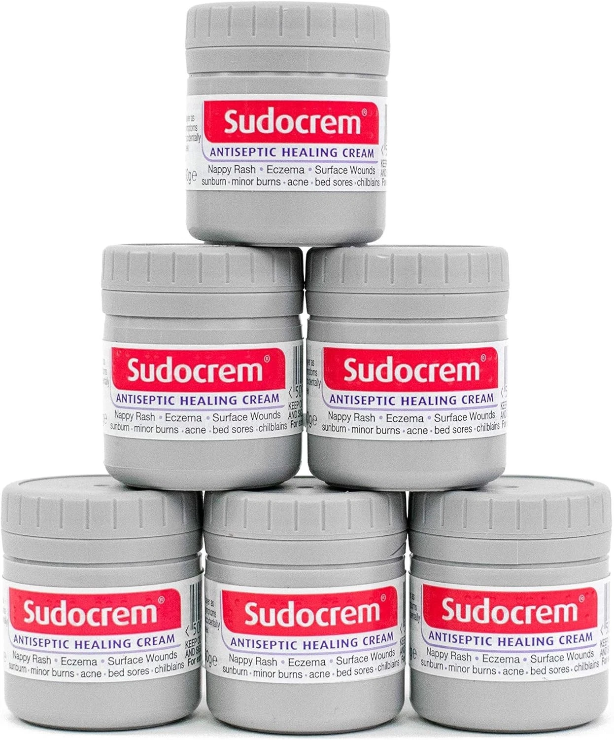 Sudocream Antiseptic Healing Nappy Cream Pack of 6 X 60g
