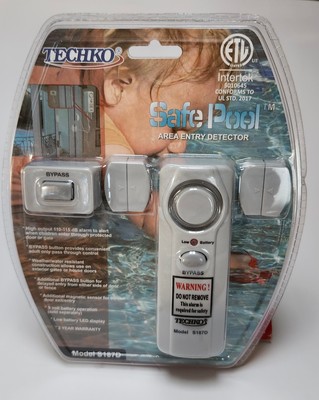 Techko Model S187D Safe Pool Magnetic Sensor Entry Alarm Detector - New