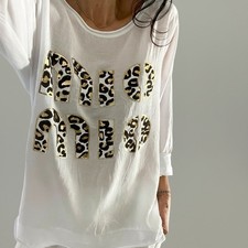 Shirt Bluse Tunika Weiß Neu  38 40 42 44 Oversize Sweatshirt S M L