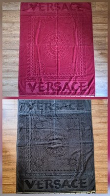 2 Versace Handtücher / Badetücher / Saunatücher 100cm X 155cm