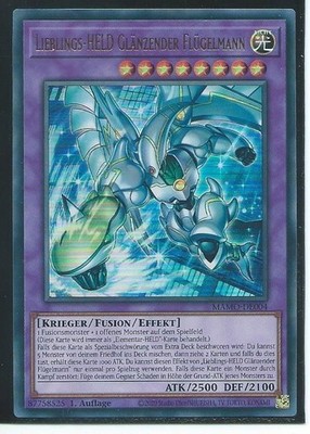 YU GI OH LIEBLINGS HELD GLÄNZENDER FLÜGELMANN MAMO-DE004 ULTRA RARE 1.AUFLAGE