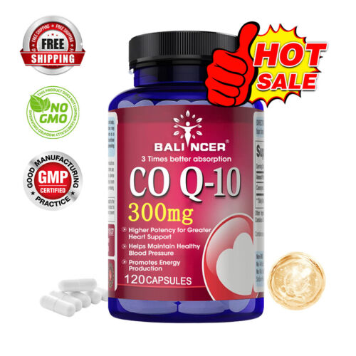 Co Enzyme Q10 300mg 120 High Strength Capsules Antioxidant Heart Health
