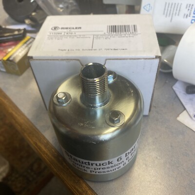 RIEGLER Hochleistungsschalldämpfer Stahl verzinkt G 1/2 Eingangsdruck max. 6 bar