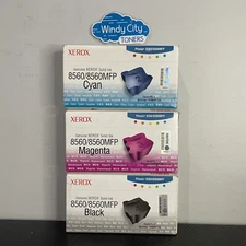 Solid Ink Phaser 8560 / 8560MFP x3 Genuine Xerox Lot of 3 Colors KCM