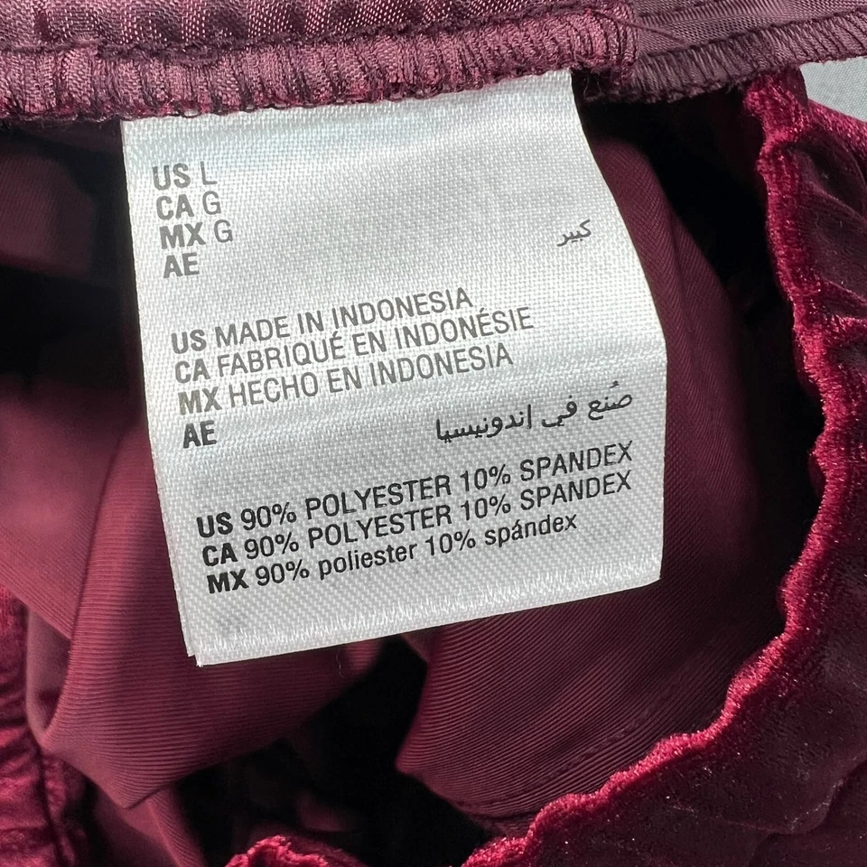 Pantalones Jogger International Concepts Para Mujer Talla Grande Borgoña Terciopelo Elastizados Nuevos con Etiquetas Foto 4 de 4