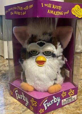 Vintage 1999 Tiger Electronics Furby 70-800 Snow Leopard GREEN EYES - NEW SEALED