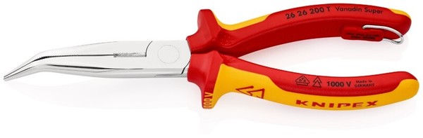 Knipex 26 26 200 T Flachrundzange Mit Schneide (Storchschnabelzange) Isoliert Mi-image