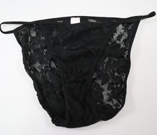 Vtg Victoria's Secret 2002 Stretch Lace String Bikini Panty LARGE