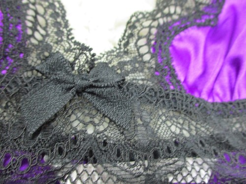 VS Chemise Womens Small Purple Lingerie Top Silky Lace adjustable Tank Satin - Picture 15 of 21
