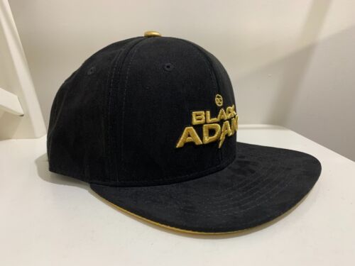 Black Adam Cap DC Comics Black Gold Adjustable Snap Back Hat LIKE NEW - Picture 1 of 6