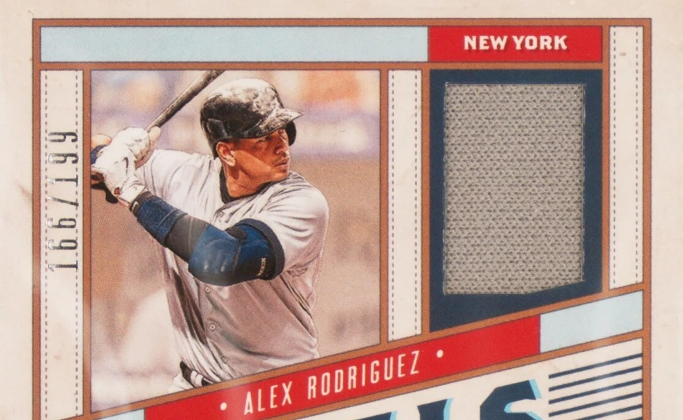 ALEX RODRIGUEZ DAIVD ORTIZ 2019 Leather & Lumber Rivals DUAL Materials SP /199 - Image 2 of 4