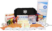 Dixie EMS Fully Stocked 138 Piece First Responder On Call Kit - Tactical Black