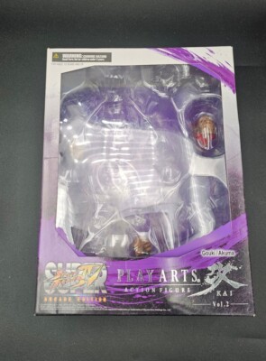 CIB; Play Arts Super Street Fighter IV Arcade Edition Akuma Kai Action Figure!
