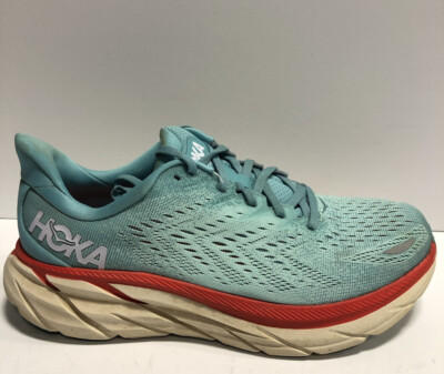 Hoka One One Women's Clifton 8, Blue Running Shoes, Size 10