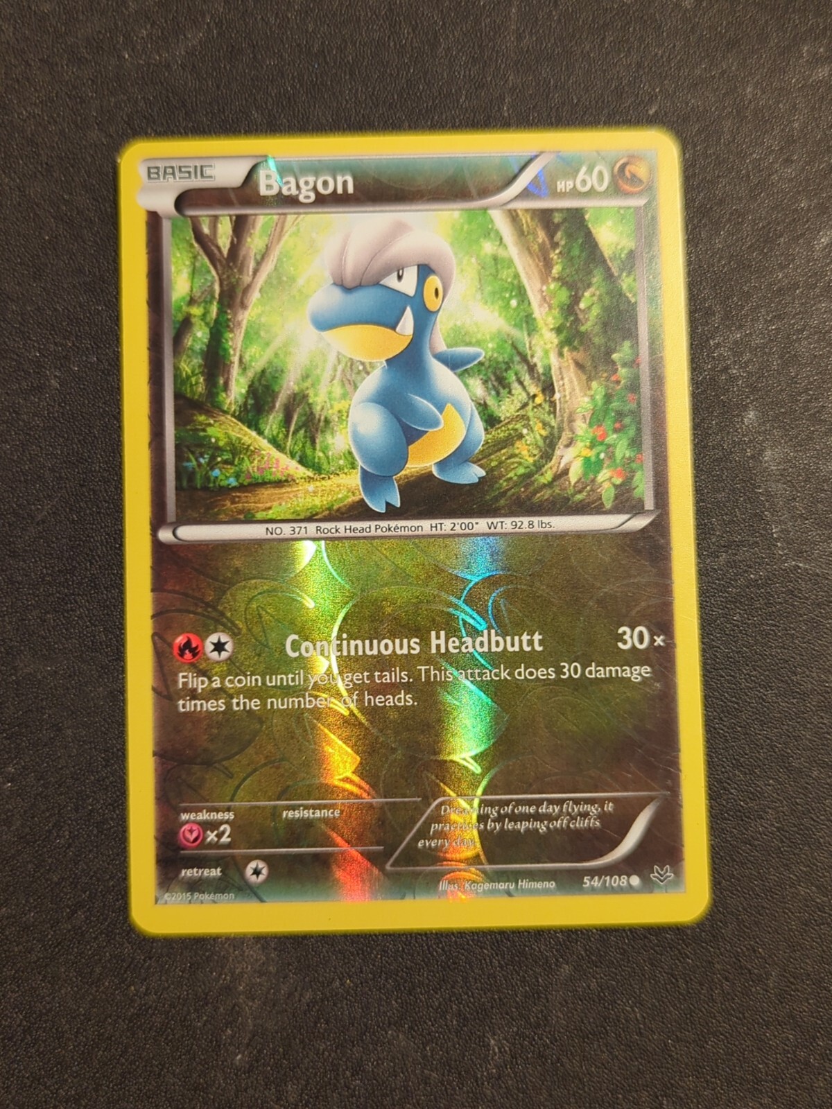 Bagon 54/108 Common Reverse Holo  Lightly Played XY Roaring Skies
