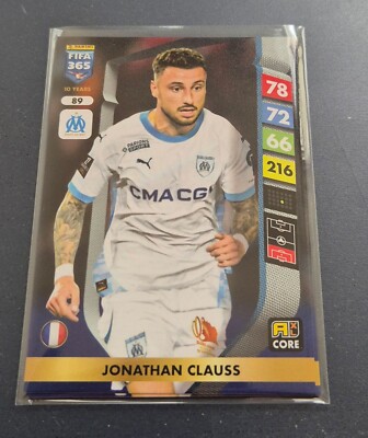 2025, JONATHAN CLAUSS, OLYMPIQUE MARSEILLE, PANINI FIFA 365, ADRENALYN XL, #89