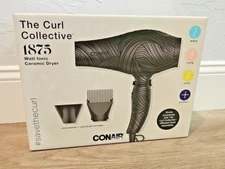 Open Box Conair The Curl Collective Ceramic Ionic Hair Dryer Black