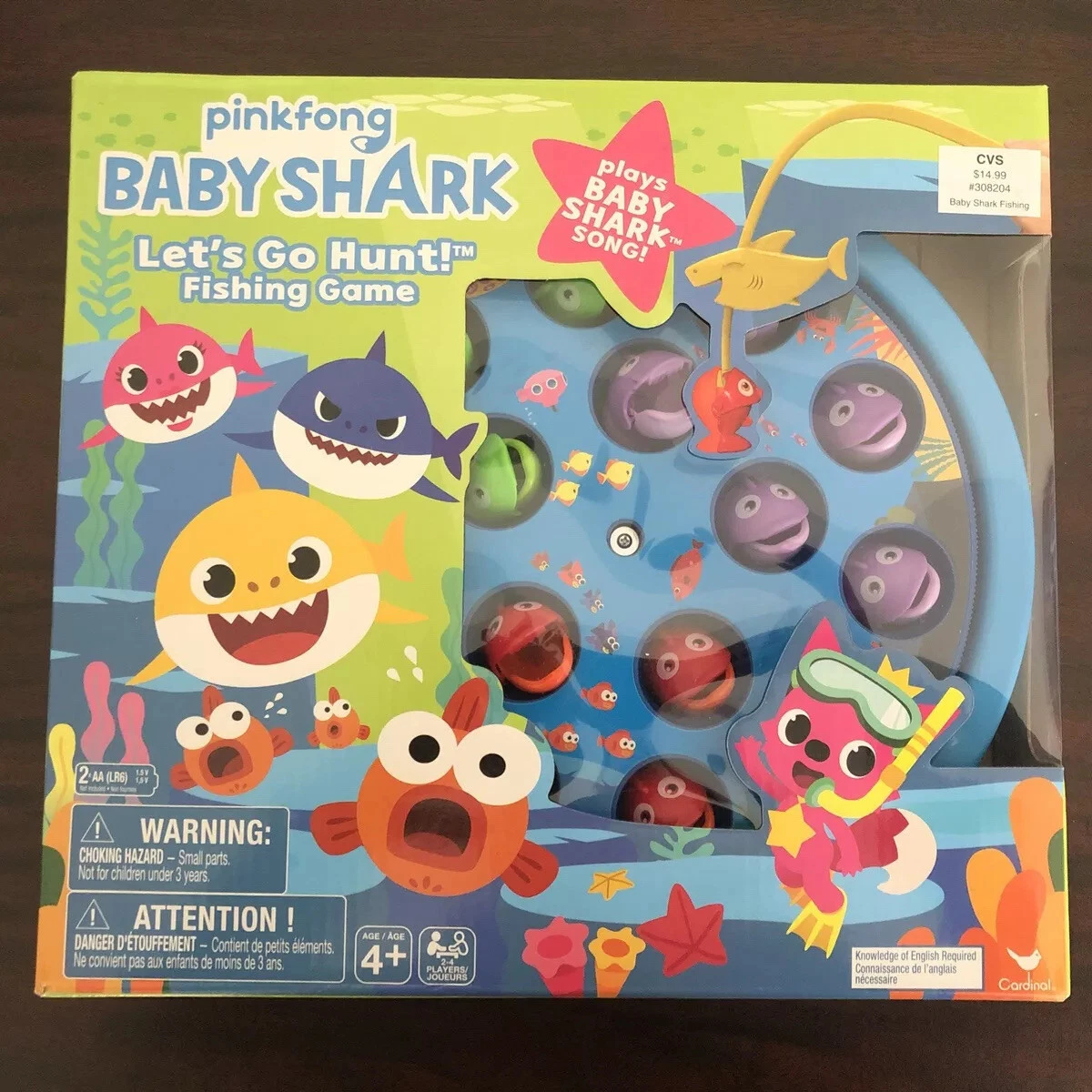 Cardinal Pinkfong Baby Shark Let's Go Hunt Fishing Board Game/Best For Gift