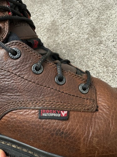 Vintage Mens Rocky Rams Horn Waterproof Work Boot, American boots RKK0259 Sz 13 - Bild 4 von 10