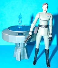 STAR WARS CLONE WARS ADMIRAL YULAREN CW07 & HOLO COM TABLE LOOSE COMPLETE
