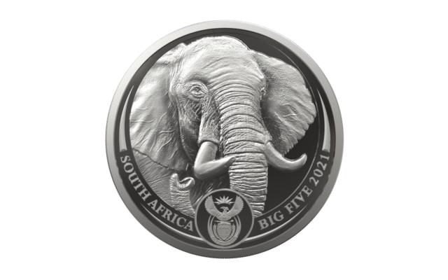 5 Edge Big Five - Elephant South Africa 5 OZ Silver 2021