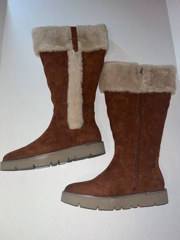 Acogedora bota alta de terciopelo medianoche piel gamuza WMNS TALLA: US 9/EUR 40/UK 6.5 Foto 3 de 4