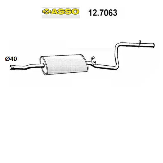 Asso SchalldäMpfer Hinten FüR Fiat Ritmo Seat Ronda 4401369-image